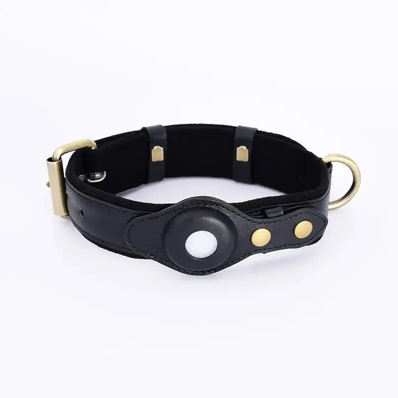 Leather Airtag Dog Collar